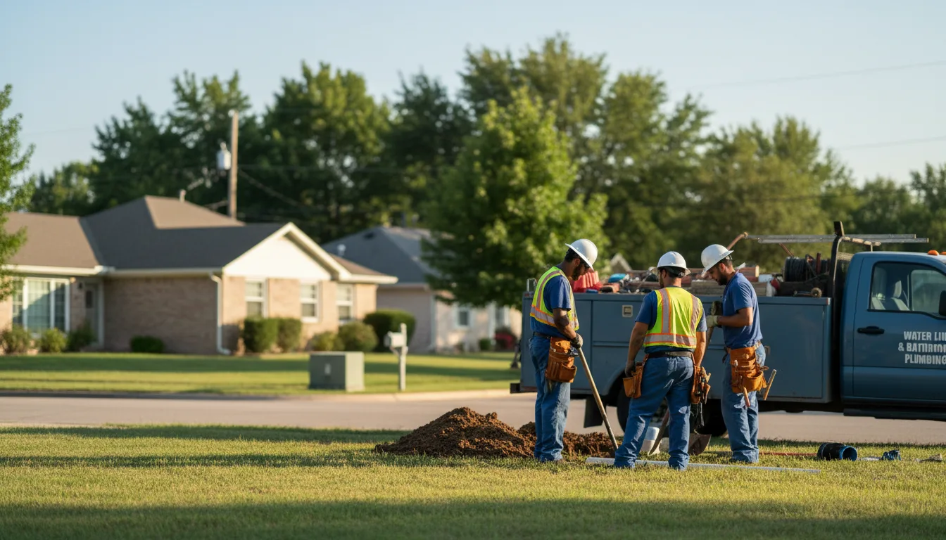 Residential water line and bathroom plumbing service in Silsbee, TX